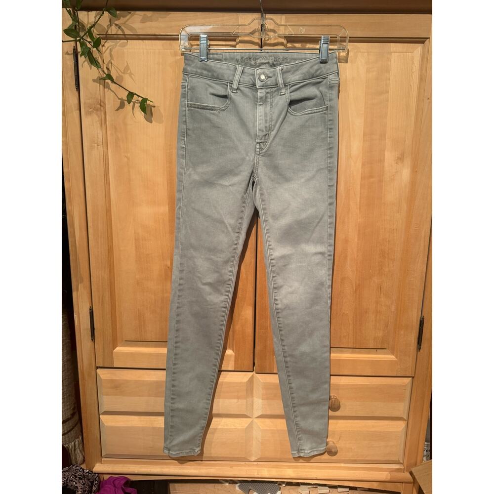 AE High Rise Jegging, Gray, Size 2R